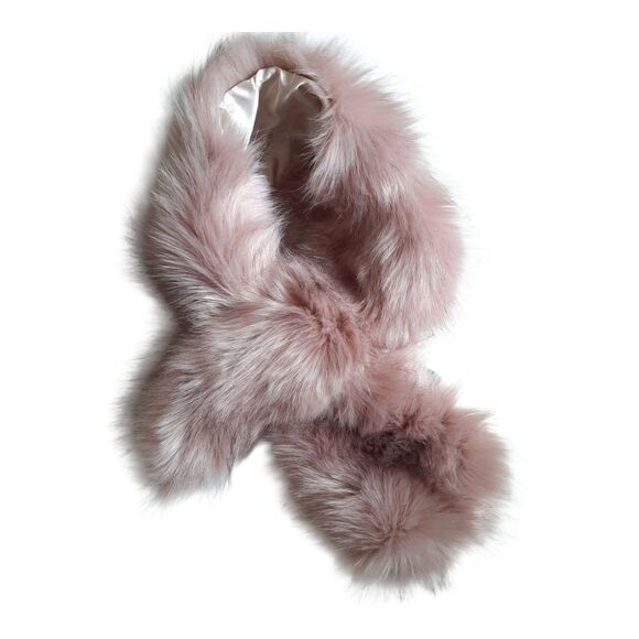 Accessories - Luxurious Pink Faux Fur Scarf